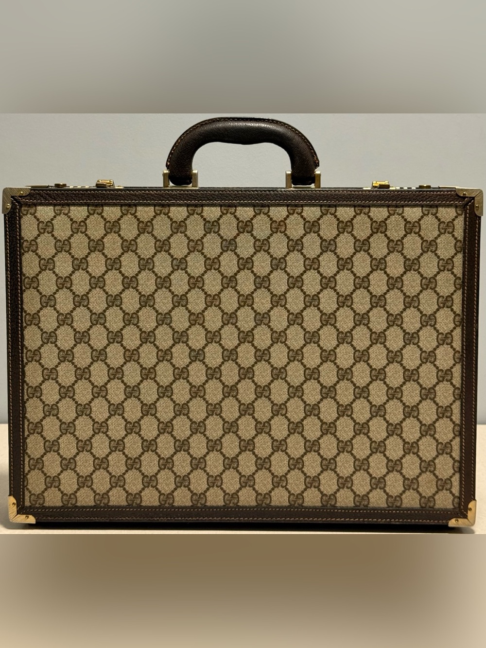 Gucci Vintage GG Supreme Briefcase Canvas